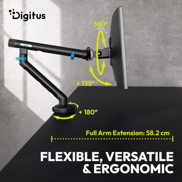 Фото - Крепление настольное Digitus Monitor Clamp Black (DA-90469)