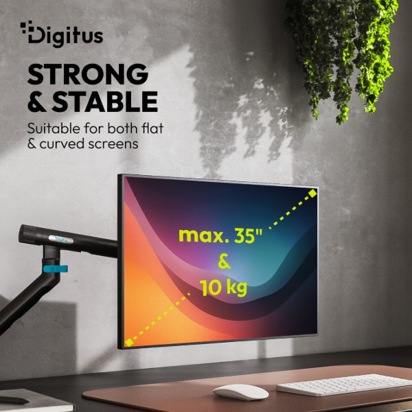 Фото - Крепление настольное Digitus Monitor Clamp Black (DA-90469)
