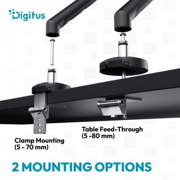 Фото - Крепление настольное Digitus Monitor Clamp Black (DA-90469)