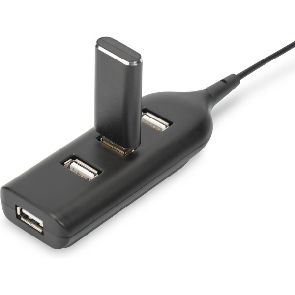 Фото - Хаб USB Digitus USB 2.0, 4 порт Black (AB-50001-1)