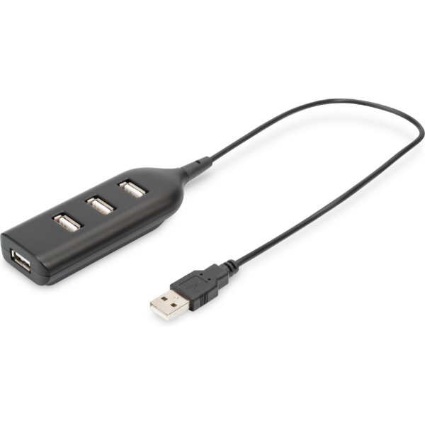 Фото - Хаб USB Digitus USB 2.0, 4 порт Black (AB-50001-1)