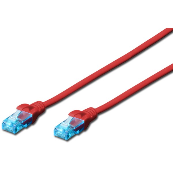 Фото - Кабель патч-корд Digitus CAT 5e UTP 0.5m Red (DK-1511-005/R)