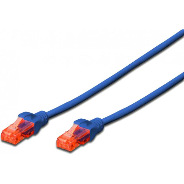 Фото - Кабель патч-корд Digitus CAT 6 UTP 0.5м AWG 26/7 CCA Blue (DK-1612-005/B)