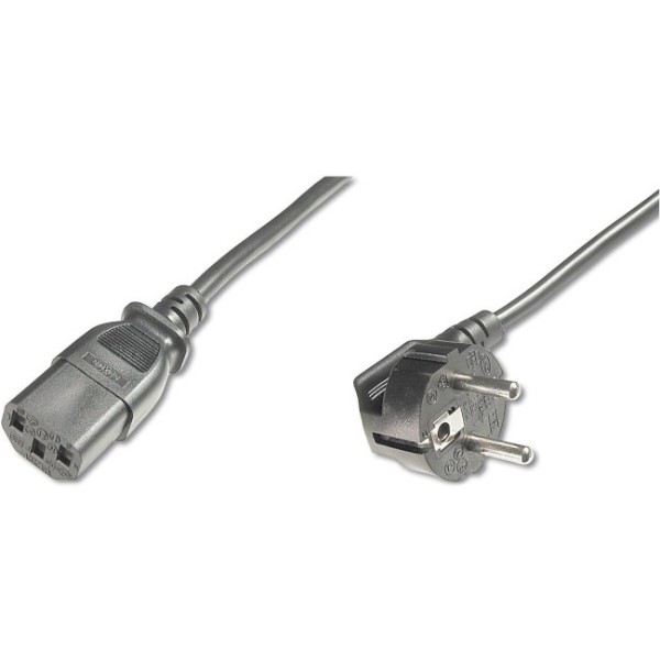 Фото - Кабель живлення Digitus Schuko90/M - C13/F 5.0m Black (AK-440100-050-S)