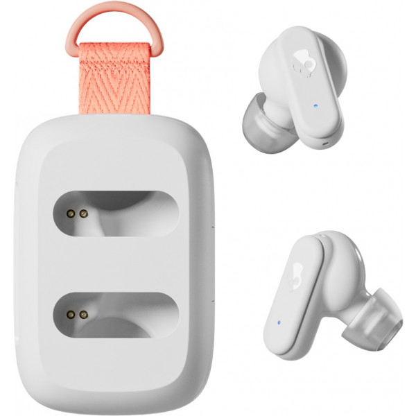 Фото - Навушники вкладиші бездротові TWS Skullcandy DIME 3 Bone/Orange Glow (S2DCW-R951)