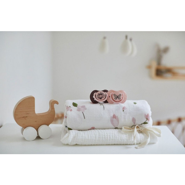 Фото - Симетрична пустушка Lovi Botanic Botanic для дівчинки силіконова 18 + міс., 2 шт. (22/875girl)