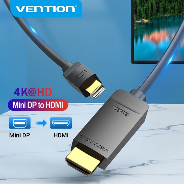 Фото - Кабель Mini Display Port-HDMI Vention mini DisplayPort - HDMI (M/M) 1.5m Black (HAHBG)