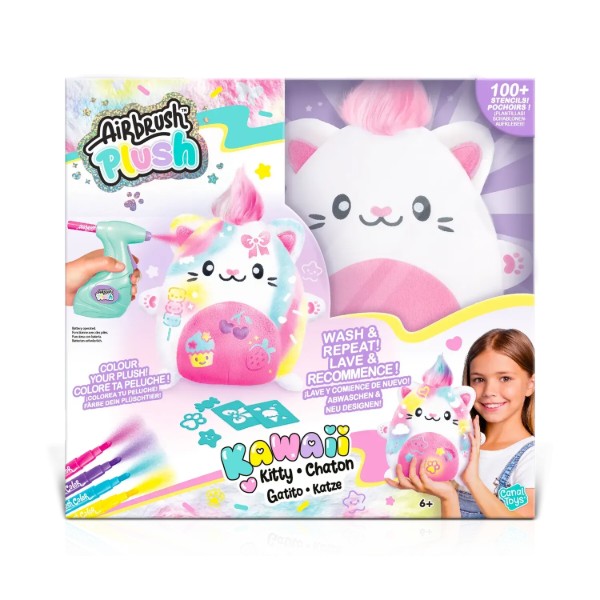 Фото - Набор для декупажа и росписи Canal Toys DIY AIRBRUSH PLUSH - Kawaii Котёнок (AIR073)