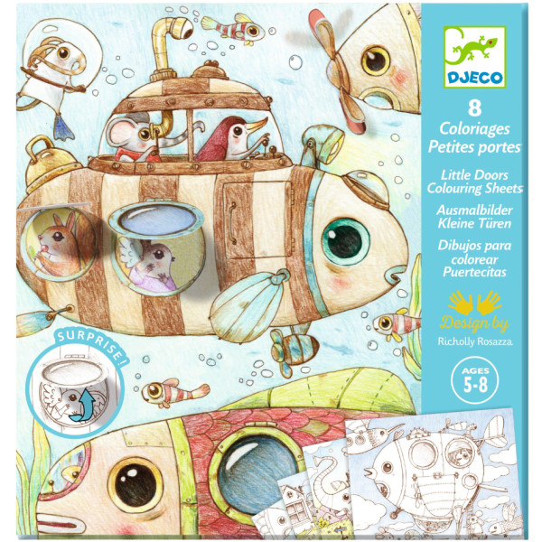 Фото - Набір для малювання Djeco з віконечками Подорож Мало (DJ09684)