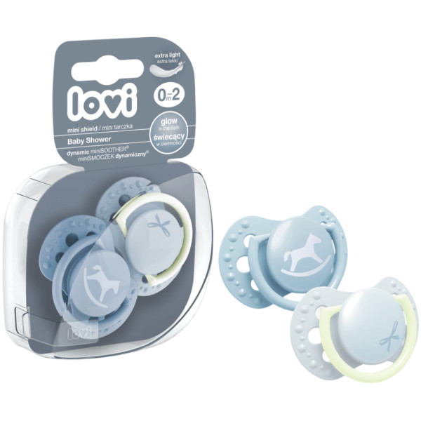 Фото - Динамічна пустушка Lovi 0-2 м-ців 2 шт. Baby Shower Boy (22/900boy)