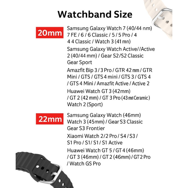 Фото - Ремінець для смарт-годинника BeCover Ribbed Tape (20mm) for Huawei Watch GT 3 (42mm) / GT 2 (42mm) / GT 3 Pro (43mm Ceramic) / Watch 2 (Sport) Lite Gray (714872)