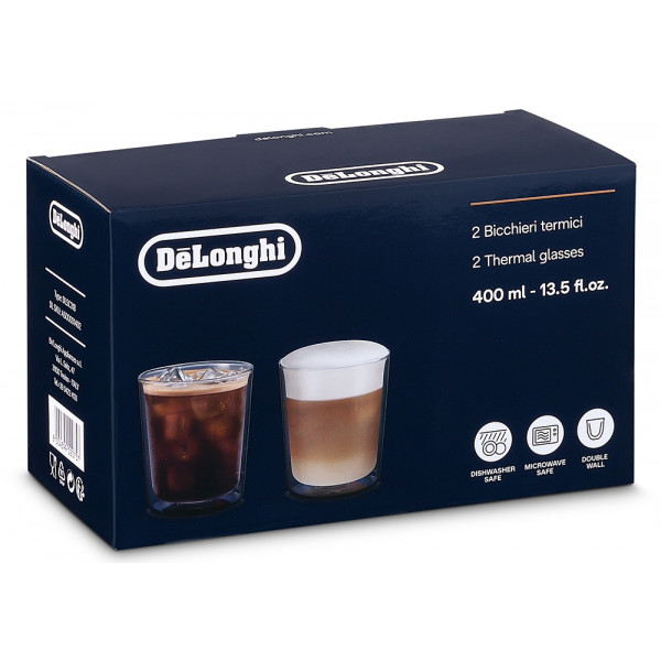 Фото - Уцінка - Набір склянок з подвійними стінками Delonghi DLSC318 2 шт. 400 мл