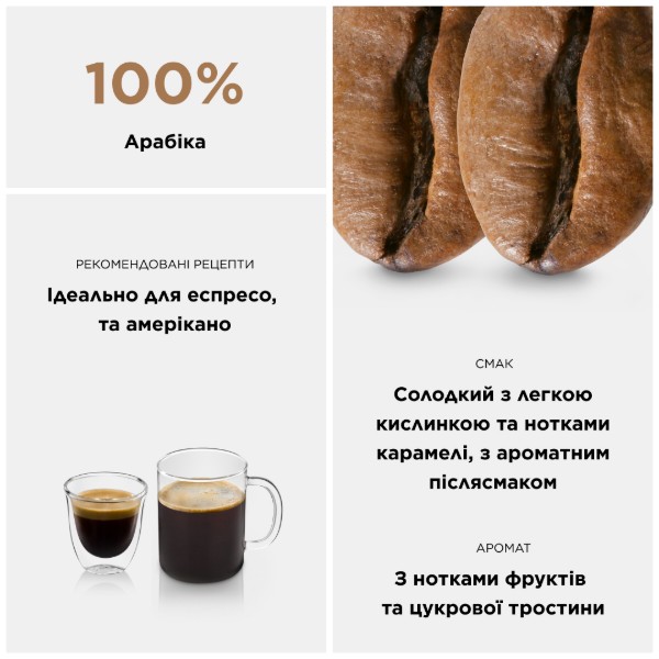 Фото - Кава в зернах Delonghi Coffee Crema 1 кг (DLSC618)