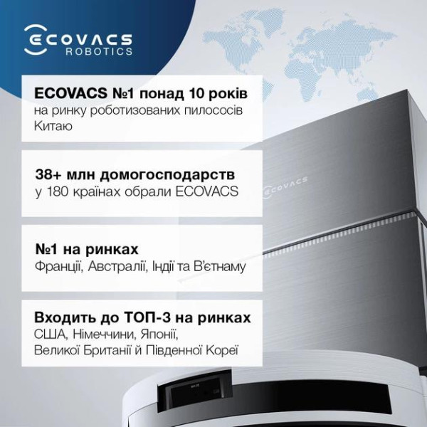 Фото - Робот-пилосос миючий Ecovacs Y1 PRO (DLX34 White)