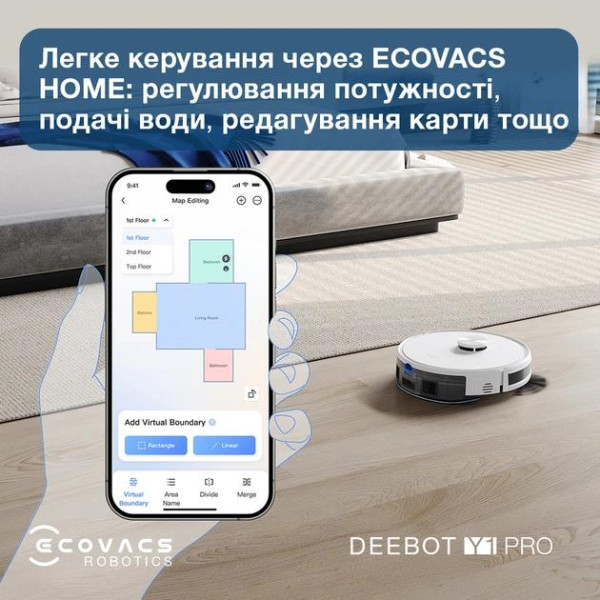 Фото - Робот-пилосос миючий Ecovacs Y1 PRO (DLX34 White)