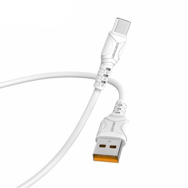 Фото - Кабель Denmen D06T Silicone USB Type-C 2.4A 1м White (DM-D06T-WH)
