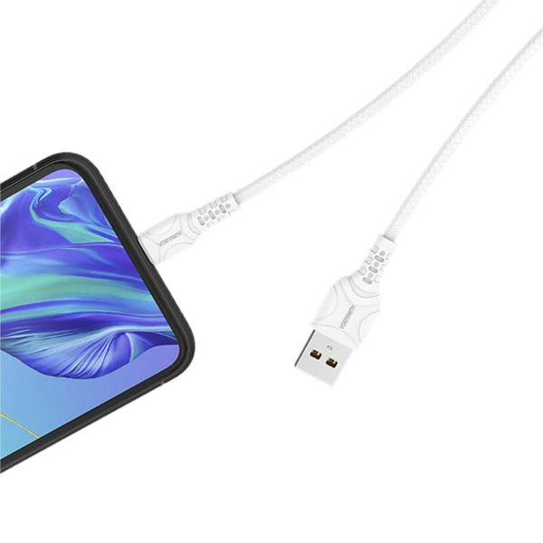 Фото - Кабель Denmen D06T Silicone USB Type-C 2.4A 1м White (DM-D06T-WH)