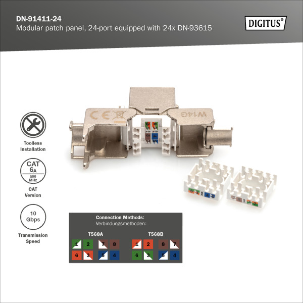 Фото - Кабель патч-корд Digitus CАТ 6А STP (DN-91411-24)