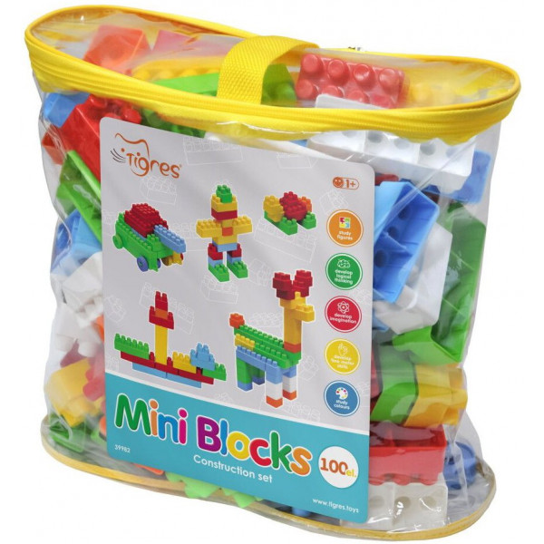 Фото - Пластиковий конструктор для малюків Tigres Mini Blocks 100 ел. (39982)