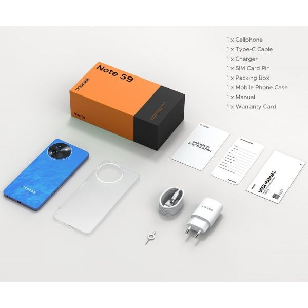 Фото - Смартфон Doogee Note 59 8/128GB Blue