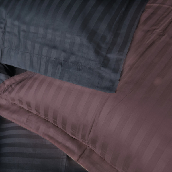 Фото - Комплект постільної білизни дитячий MirSon Satin Stripe 30-0021 + 30-0008 Dorimel 110х140 (2200005247495)