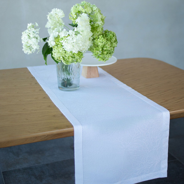 Фото - Скатертина раннер Едельвіка Меліса біла 180х40 (419-23/00)