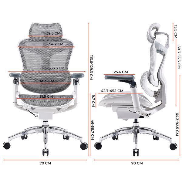 Фото - Кресло офисное Sihoo DORO C300 Pro Mesh White (DORO-C300-PRO-M102)