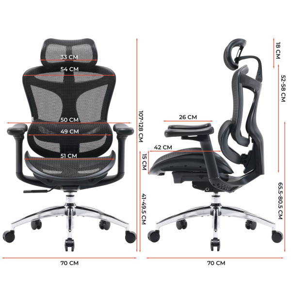 Фото - Кресло офисное Sihoo DORO C300L Mesh Black (DORO-C300L-A3-101)