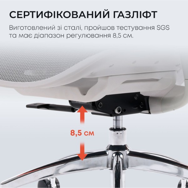 Фото - Кресло офисное Sihoo DORO C300L Mesh White (DORO-C300L-A3-102)