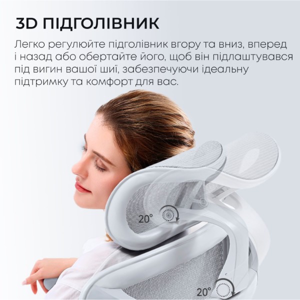 Фото - Кресло офисное Sihoo DORO C300L Mesh White (DORO-C300L-A3-102)