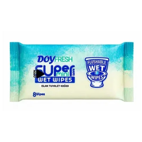 Фото - Влажная туалетная бумага Doyfresh 8x8 шт. биоразлагаемый (8684877997322)