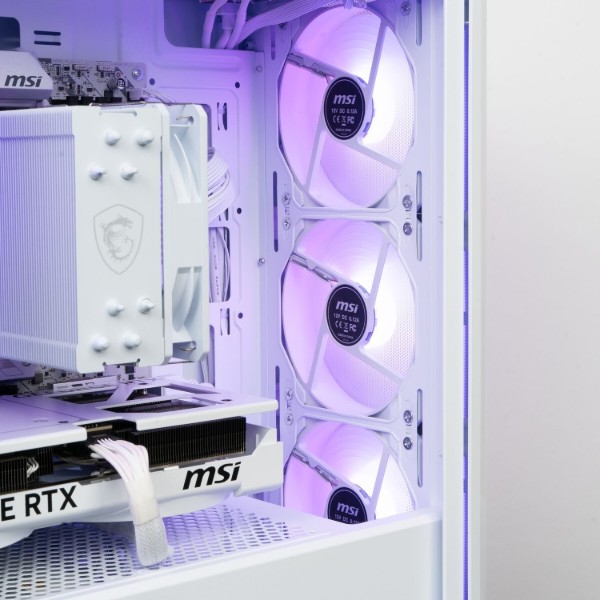 Фото - Системний блок Dragon Lucky Snow Powered_by MSI (RTX 5060 + R5 7500F-WH) White