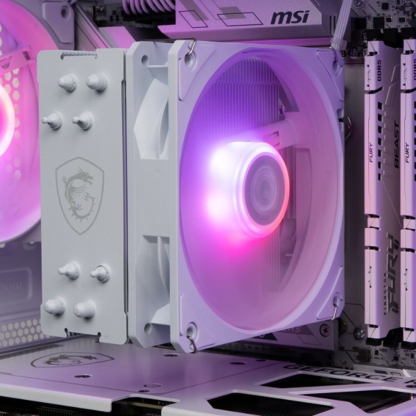 Фото - Системний блок Dragon Lucky Snow Powered_by MSI (RTX 5060 + R5 7500F-WH) White