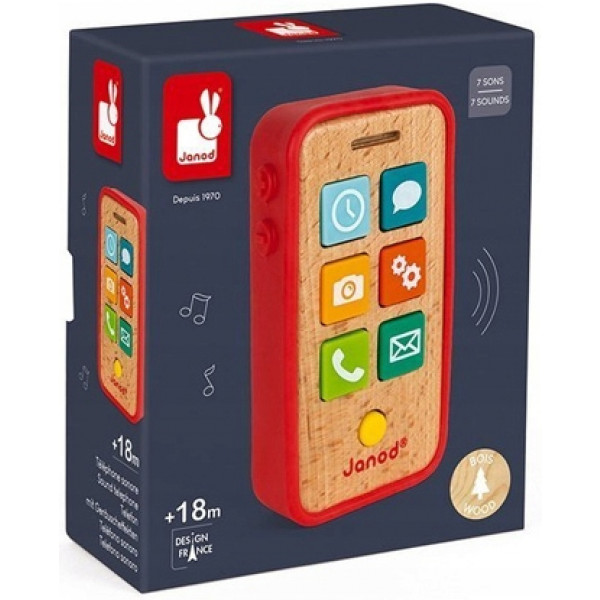 Фото - Інтерактивний гаджет Janod Телефон зі звуком (J05334)