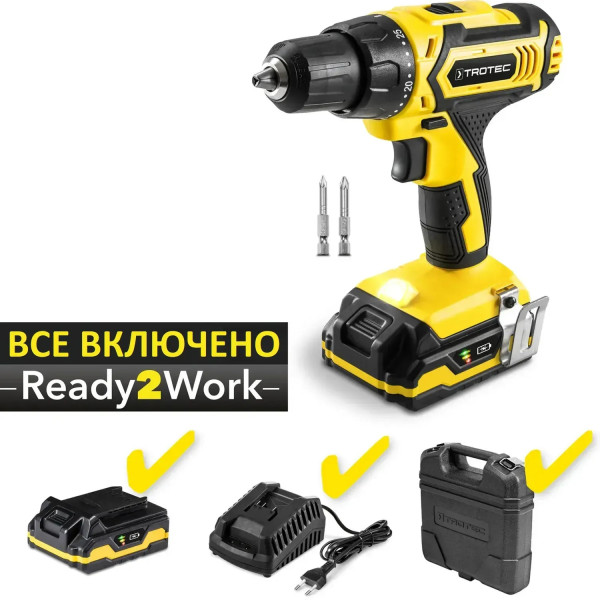 Фото - Дриль-шуруповерт Trotec PSCS 11-20V + кейс (4410000302)