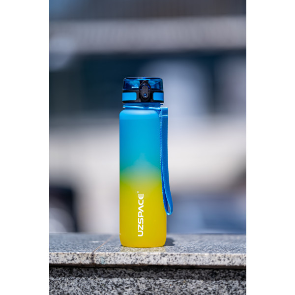 Фото - Пляшка для води UZspace 3026 Frosted 500 мл Жовто-блакитна