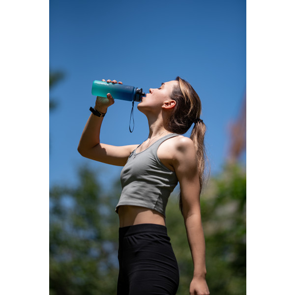 Фото - Пляшка для води UZspace 3026 Frosted 500 мл Блакитно-зелена