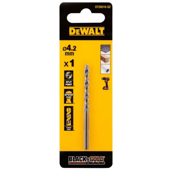 Фото - Свердло DeWALT Black&Gold HSS-G (DT20518)