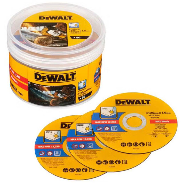 Фото - Круг відрізний по металу DeWALT FASTCUT 125x1x22,23 мм 50 шт. (DT20598)