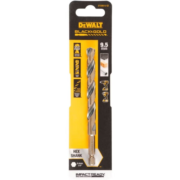 Фото - Свердло DeWALT EXTREME IMPACT Black&Gold HSS-G (DT20615)