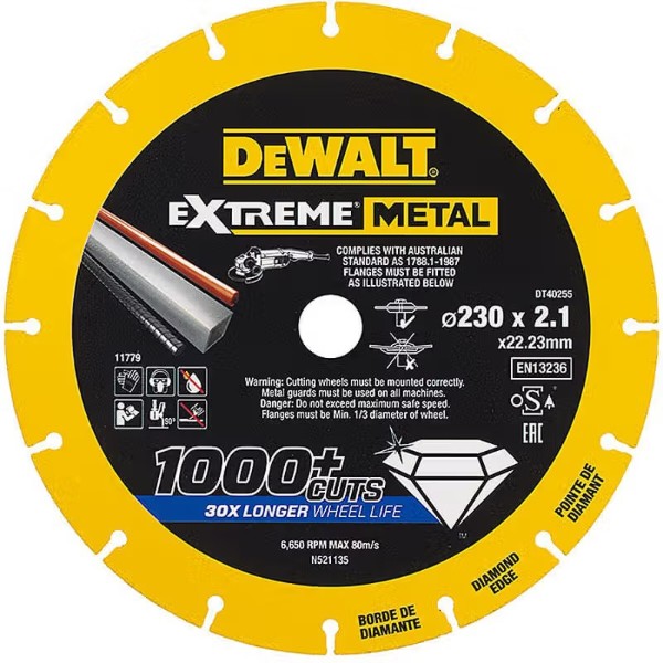 Фото - Диск алмазний DeWALT 230х1.5х22.23 мм (DT40255)