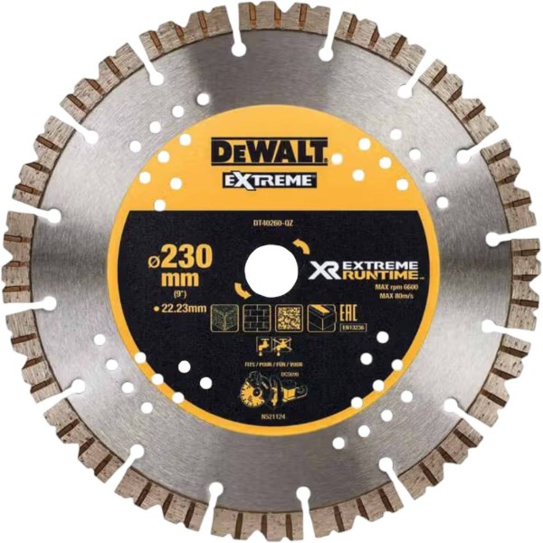 Фото - Диск алмазний DeWALT 230х2.6х22.23 мм (DT40260)
