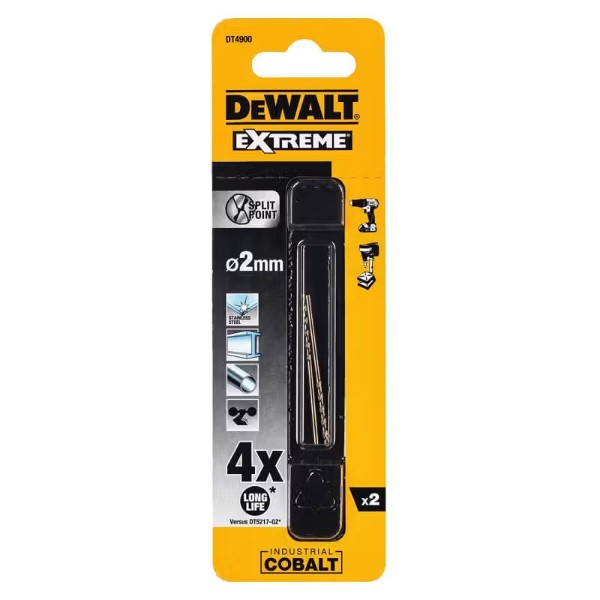 Фото - Сверло DeWALT EXTREME INDUSTRIAL COBALT HSS-CO 2 шт. (DT4900) Фото - Сверло DeWALT EXTREME INDUSTRIAL COBALT HSS-CO 2 шт. (DT4900)