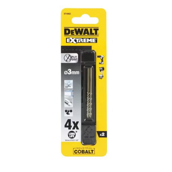Фото - Свердло DeWALT EXTREME INDUSTRIAL COBALT HSS-CO 2 шт. (DT4902)