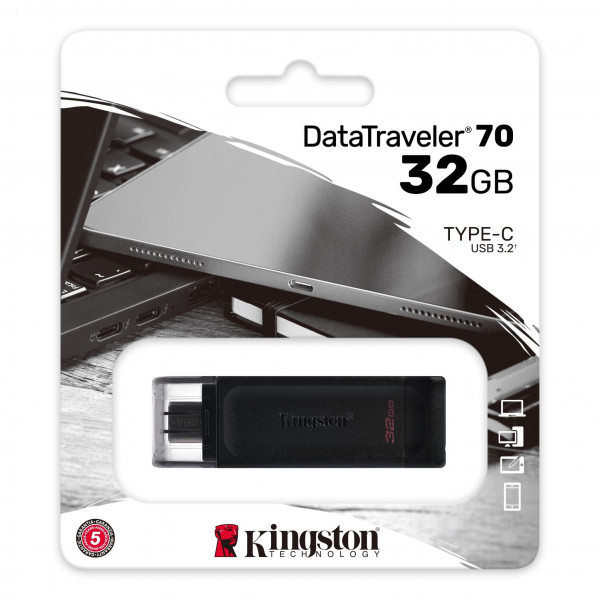 Фото - Флеш USB Kingston DataTraveler 70 32GB USB-C 3.2 Gen 1 (DT70/32GB)