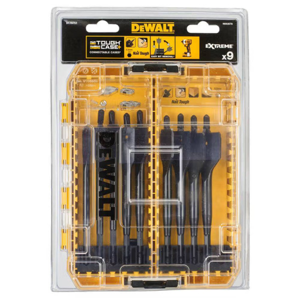 Фото - Набір свердел DeWALT EXTREME IMPACT  9 шт. кейс Tough Case (DT70751)