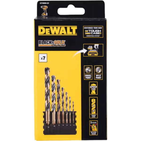 Фото - Набір свердел DeWALT Black&Gold 8 шт. (DT70829)