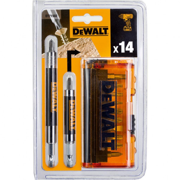 Фото - Біта для викрутки DeWALT 14 пр. (DT71502)