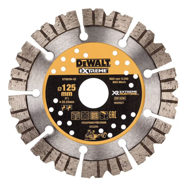 Фото - Диск алмазный DeWALT EXTREME 125х3х22.22 мм (DT90294) Фото - Диск алмазный DeWALT EXTREME 125х3х22.22 мм (DT90294)
