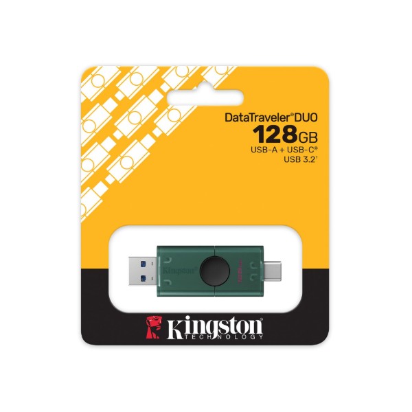 Фото - Флеш USB Kingston USB3.2 128GB Type-C DataTraveler Duo Green (DTDEG2/128GB)